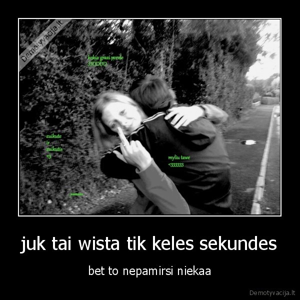 juk tai wista tik keles sekundes