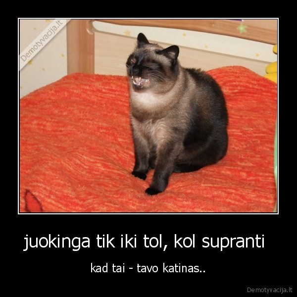 juokinga tik iki tol, kol supranti 