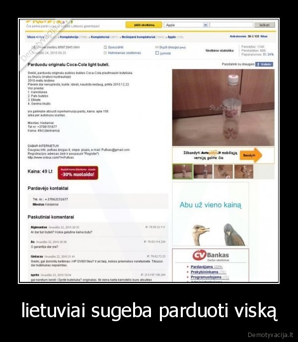 lietuviai sugeba parduoti viską