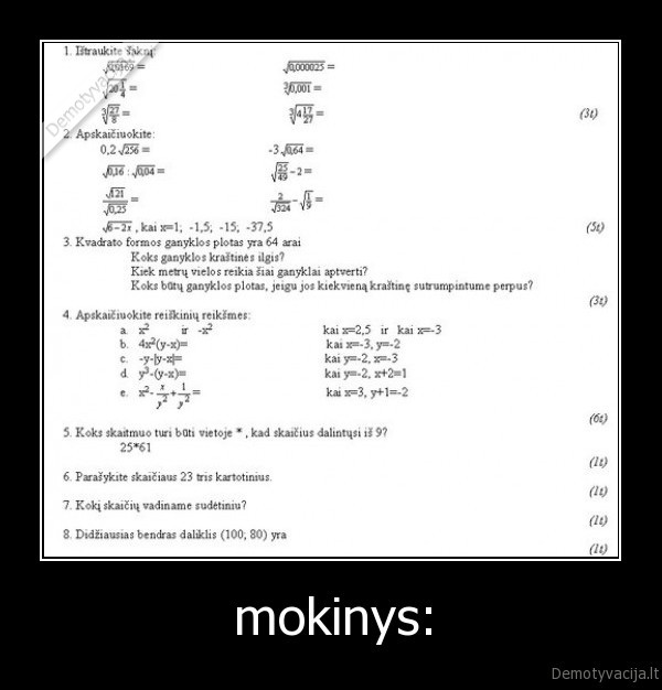 mokinys: