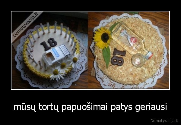 mūsų tortų papuošimai patys geriausi