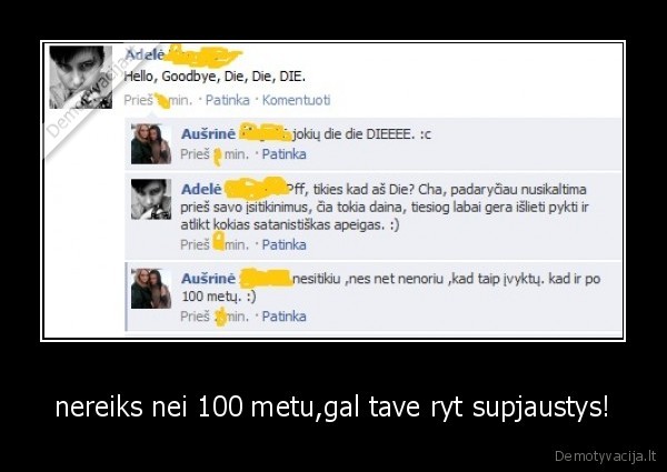 die,emo,susireiksminimas,egzorcizmas