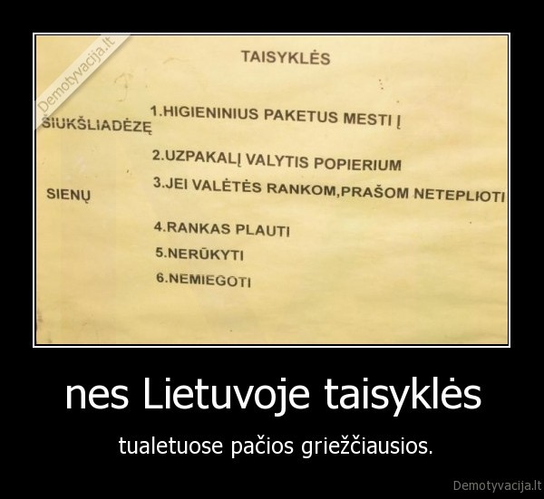 nes Lietuvoje taisyklės