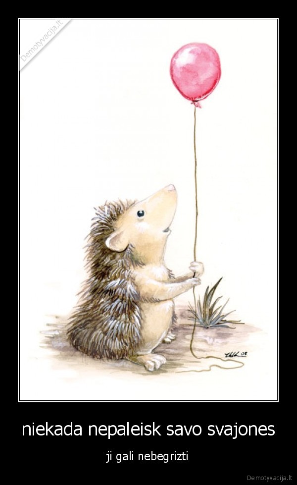 niekada nepaleisk savo svajones