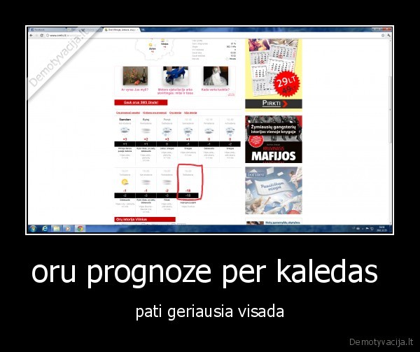 oru prognoze per kaledas 