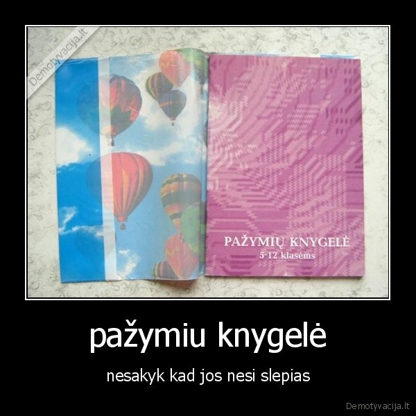 pažymiu knygelė