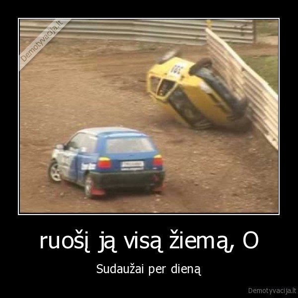 ruošį ją visą žiemą, O