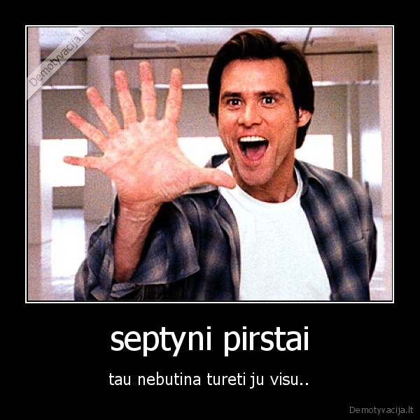 septyni pirstai