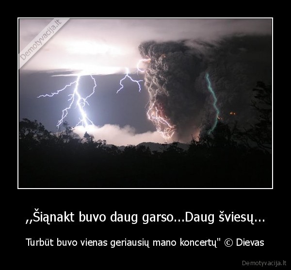 dievas, piso, zaibu, koncerta