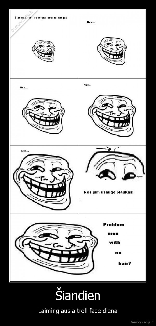 troll,face,laime,plaukas,problem