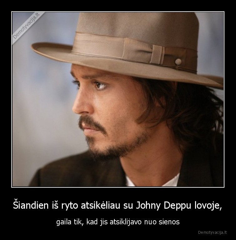 johny, depp,johnas, deppas,atsiklijavo,plakatas