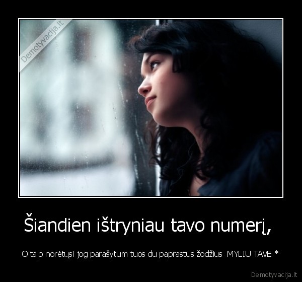 Šiandien ištryniau tavo numerį, 