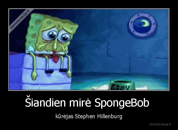 spongebob,kempiniukas,mire,kurejas,stephen, hillenburg