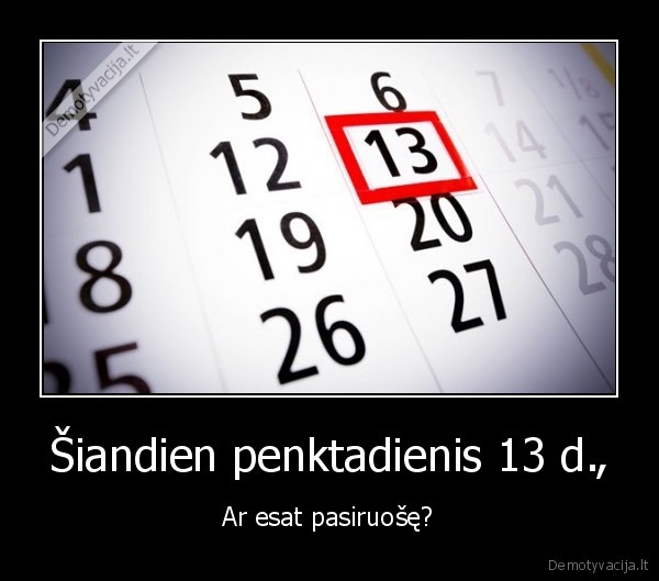 kalendorius,penktadienis, 13
