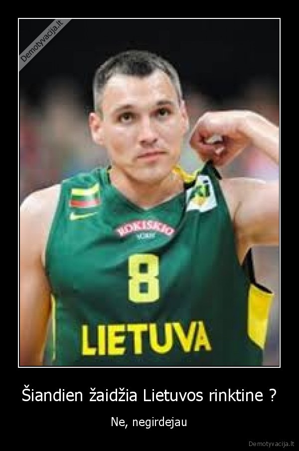 Šiandien žaidžia Lietuvos rinktine ?