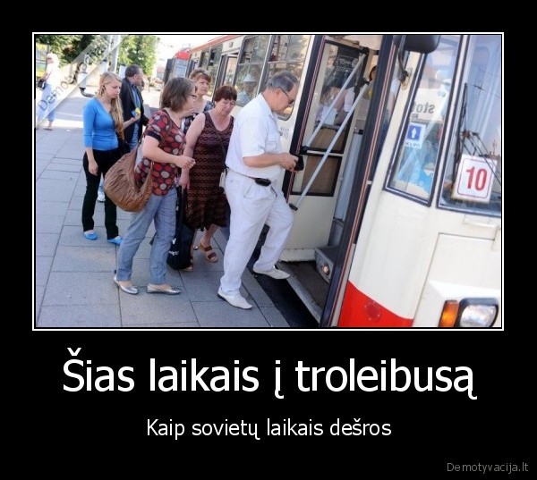 Šias laikais į troleibusą
