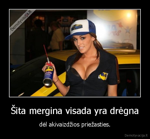 mergina,dregnumas,wd40