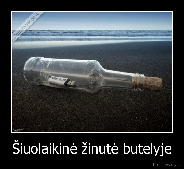 Šiuolaikinė žinutė butelyje