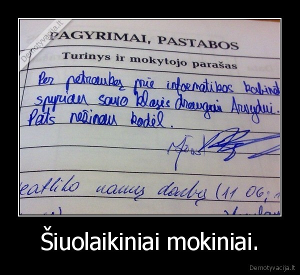 Šiuolaikiniai mokiniai.