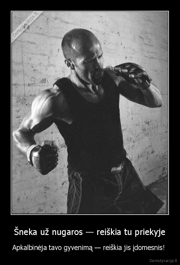 Šneka už nugaros — reiškia tu priekyje