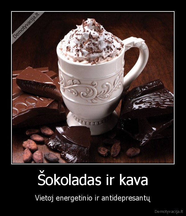 skanu, kava, sokoladas