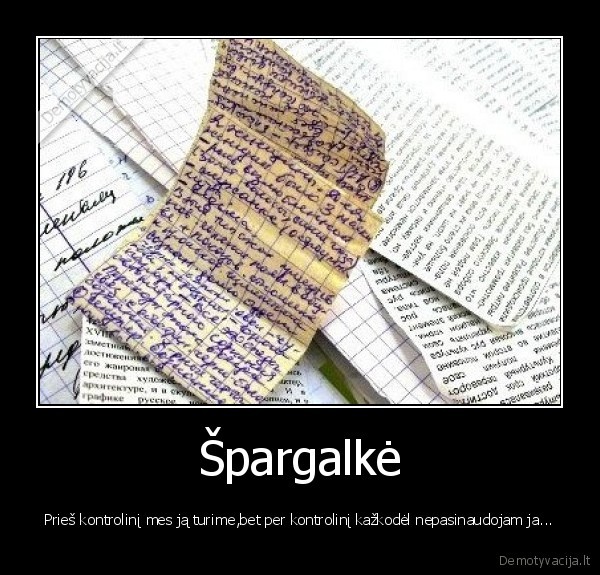 mokykla,kontrolinis,spargalke