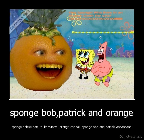 sponge bob,patrick and orange
