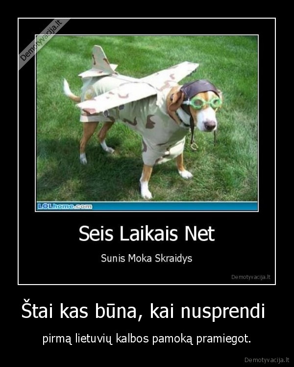 Štai kas būna, kai nusprendi 