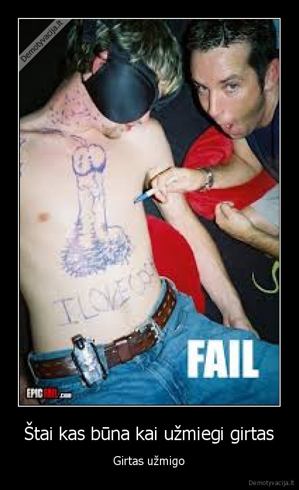 Štai kas būna kai užmiegi girtas