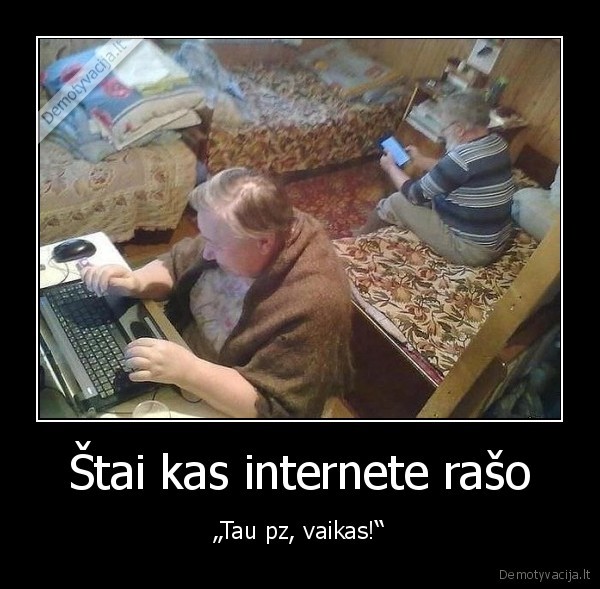 seneliai,vaikas,internetas