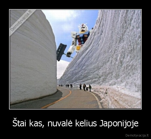 Štai kas, nuvalė kelius Japonijoje