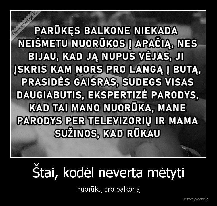 nuoruka,balkonas,cigaretes,rukymas