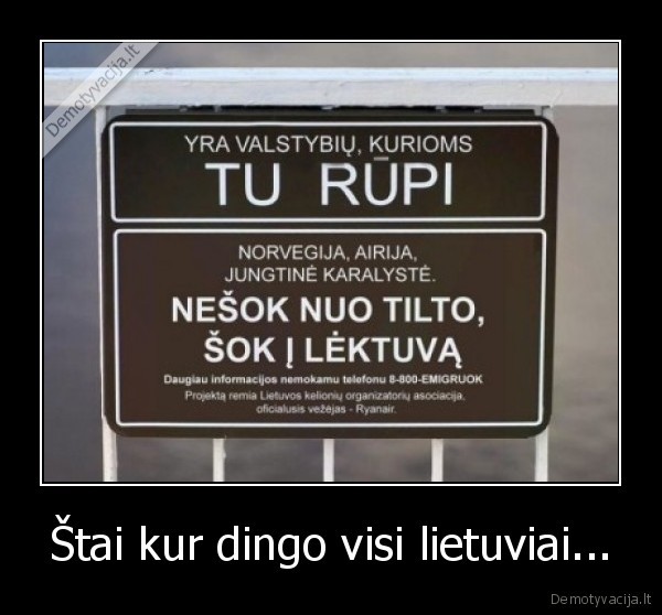 Štai kur dingo visi lietuviai...