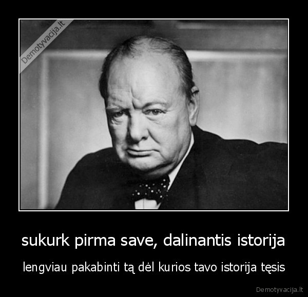 sukurk pirma save, dalinantis istorija