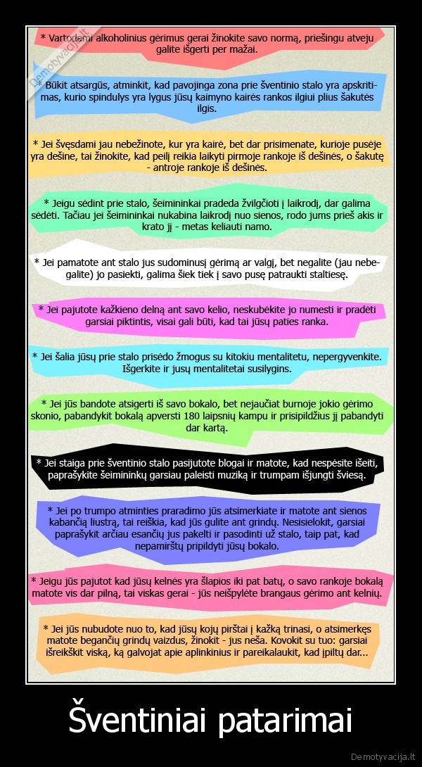 Šventiniai patarimai