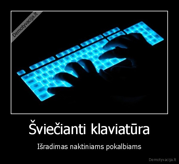 Šviečianti klaviatūra