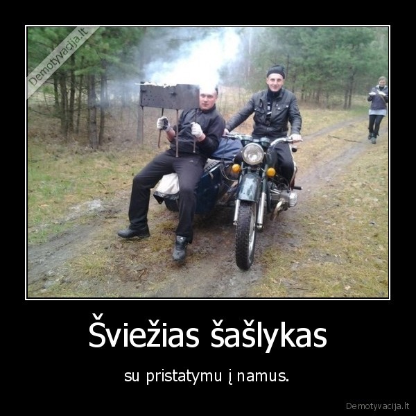 saslykas,pristatymas, i, namus,motociklas,ant, motociklo
