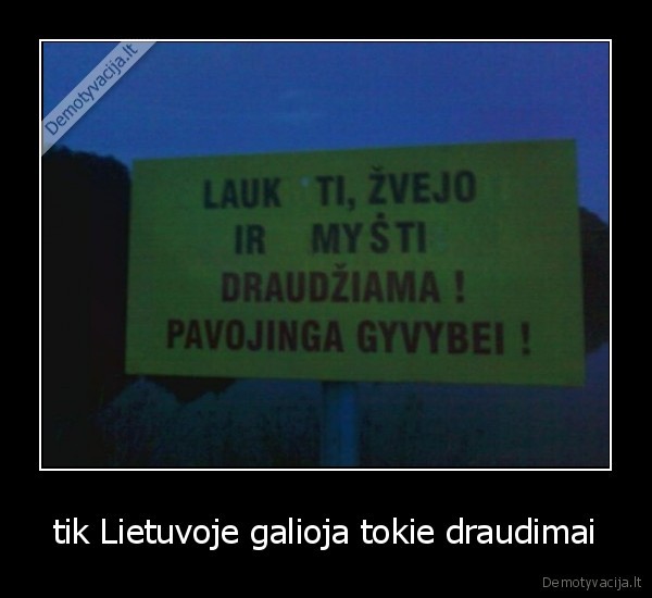 tik Lietuvoje galioja tokie draudimai