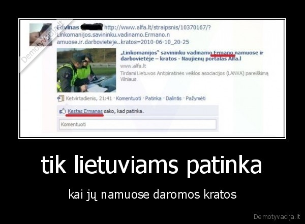 tik lietuviams patinka