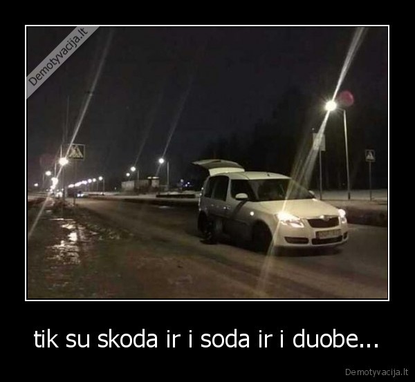 tik su skoda ir i soda ir i duobe...