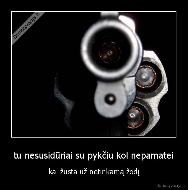 tu nesusidūriai su pykčiu kol nepamatei