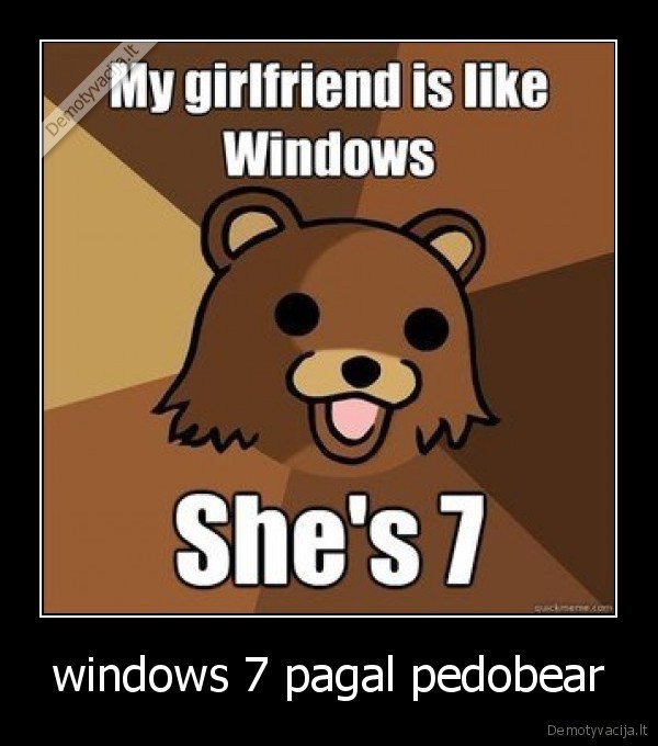 windows 7 pagal pedobear