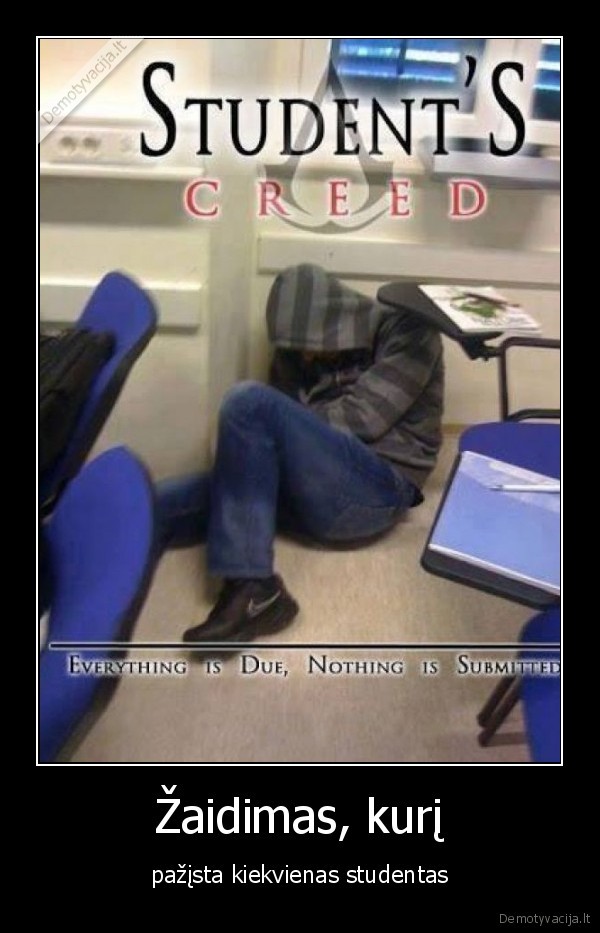 students, creed,sesija,miegas