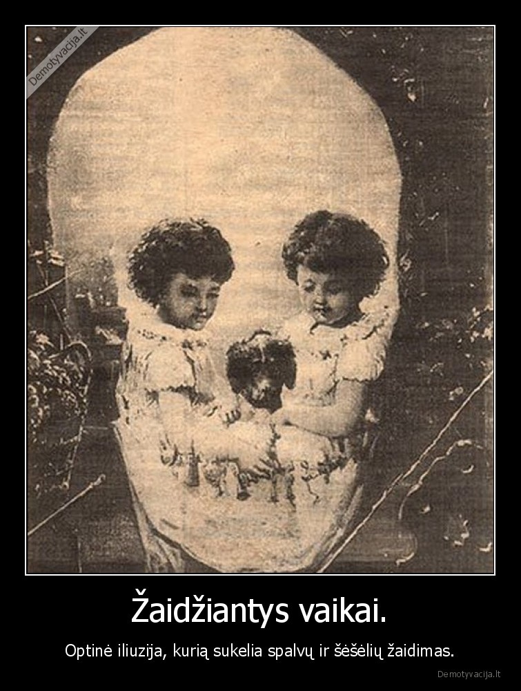 iliuzija,optine,apgaule,vaikai,kaukuole