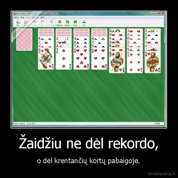 Žaidžiu ne dėl rekordo,