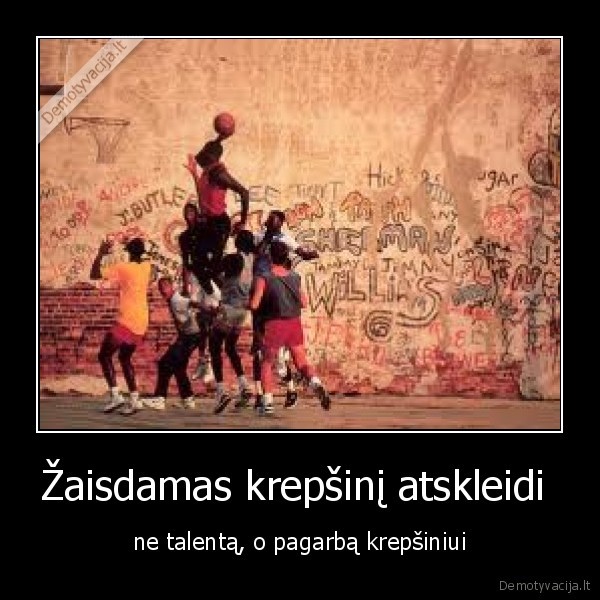 Žaisdamas krepšinį atskleidi 