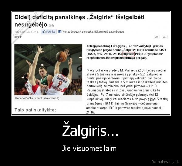 zalgiris,eurolyga,pergale,krepsinis