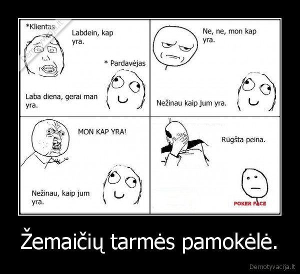 Žemaičių tarmės pamokėlė.