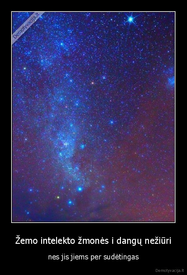 Žemo intelekto žmonės i dangų nežiūri