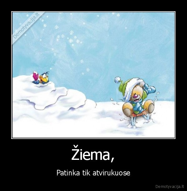 ziema,atvirukas